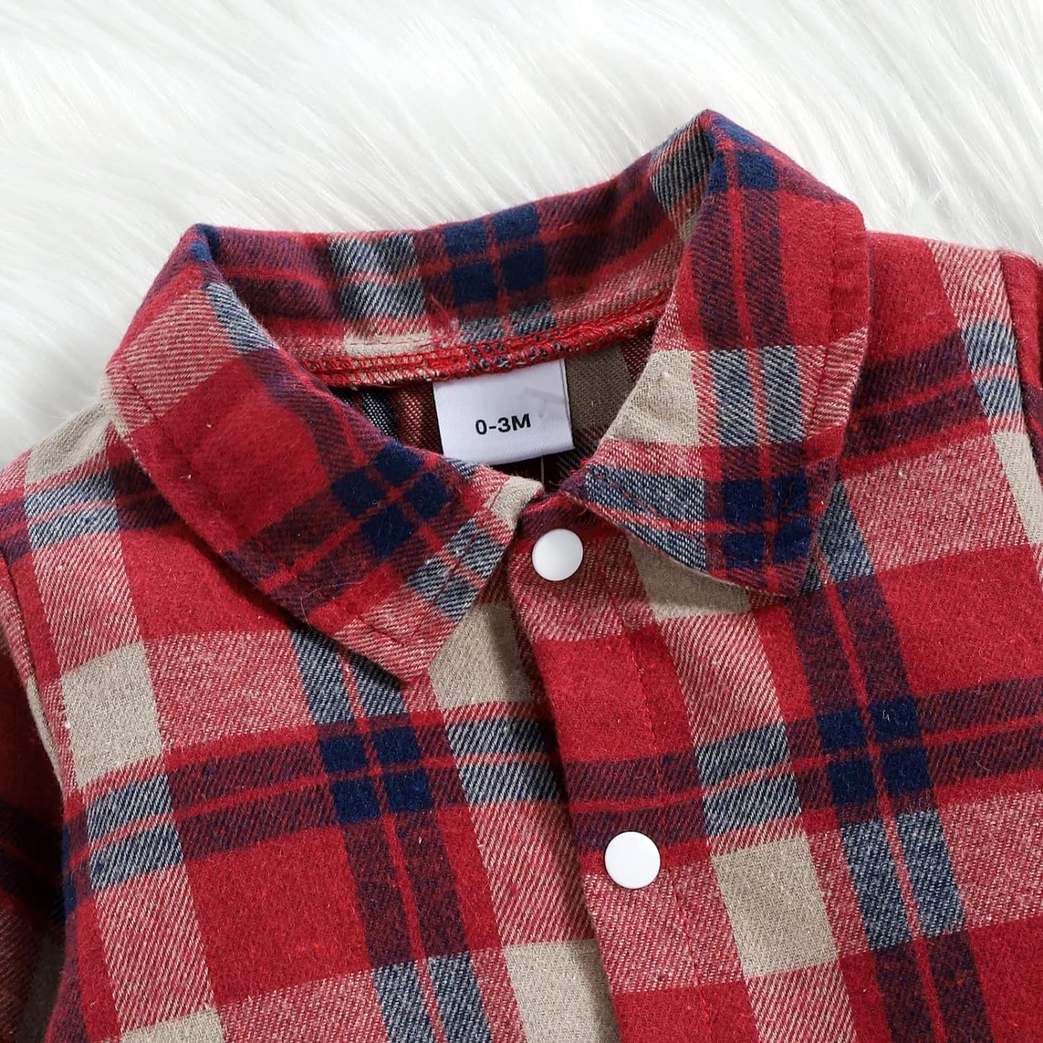 ODASIRA Baby Boy Clothes Infant Outfits Long Sleeve Plaid Bodysuit Romper + Jeans Overalls Jumpsuit Pants Sets - Image 8